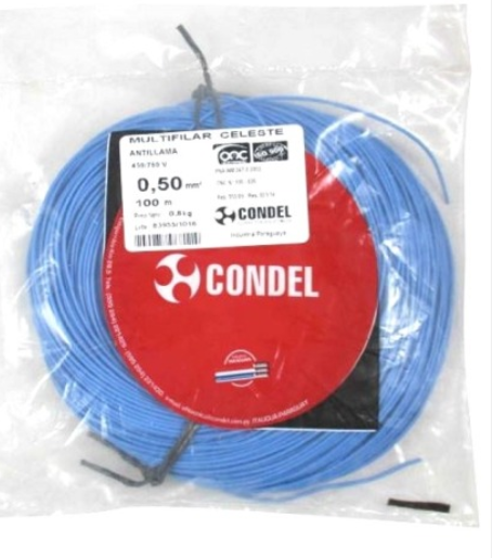 CABLE CELESTE 2 X 0,50 / UNI